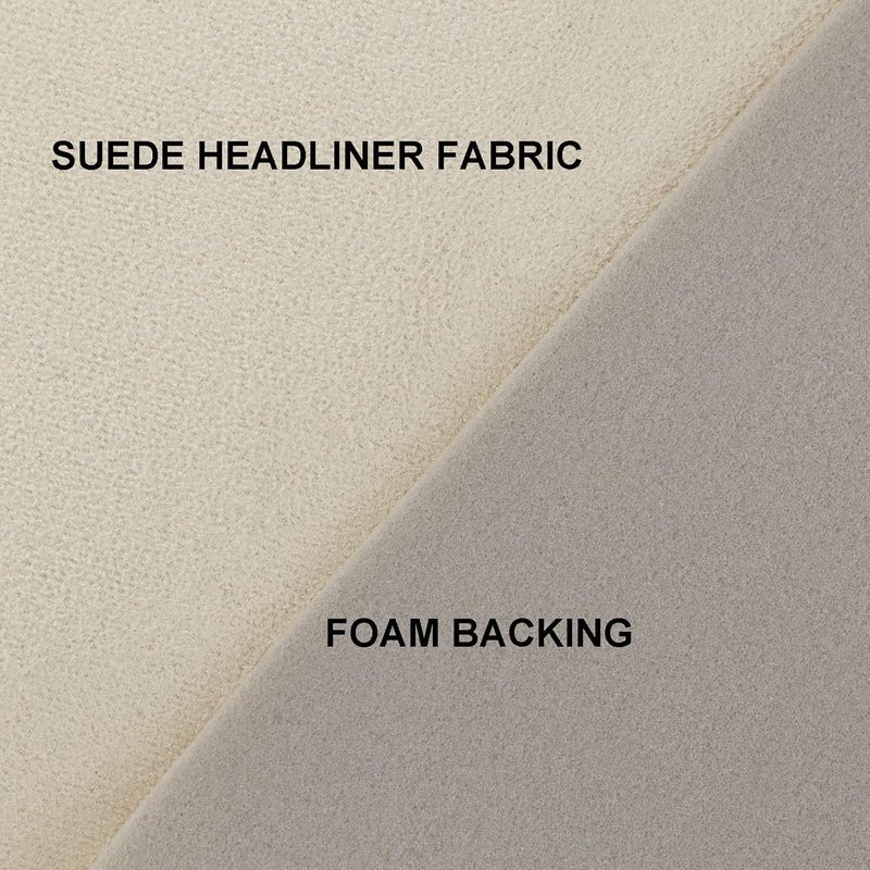 4Bang 100"x60" Suede Headliner Fabric with 1/9 inch Foam Backing Auto Headliner,Easy to Install & Colorfast for Car Repair and Replace Headliner (Beige, 8.3ftx5ft) - Image 3